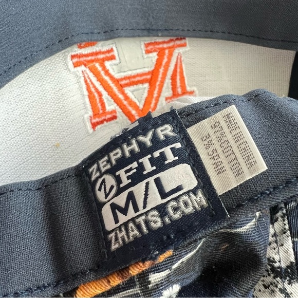 Auburn University Tigers Blue Camo Baseball Hat Cap Embroidered Size M/L - Picture 5 of 5